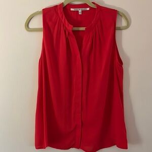 Collective Concepts Dark Pink Buttoned Mandarin Collar Blouse